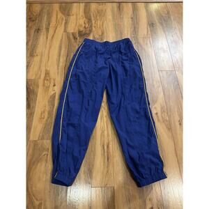 VINTAGE Liz Sport Pants Women's Size Med Blue High Waist Tapered Warm Up 90s Jog